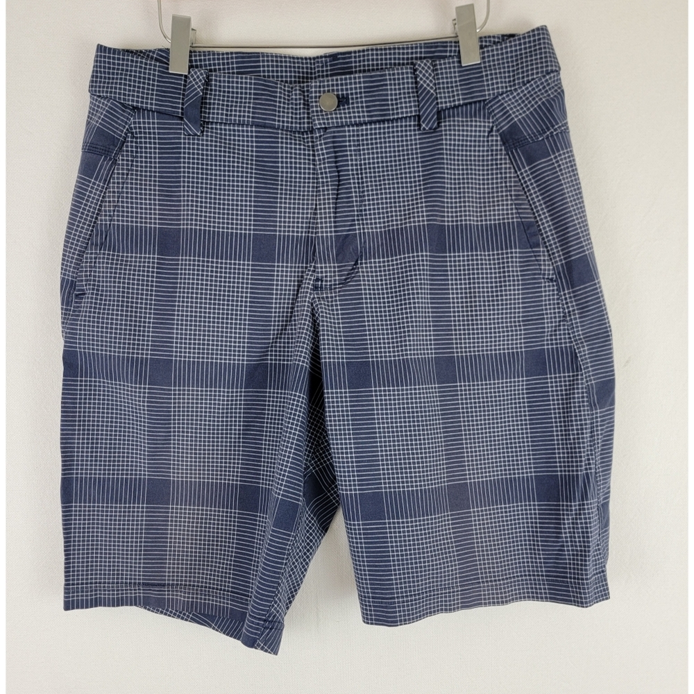 Lululemon 34 plaid blue golf shorts